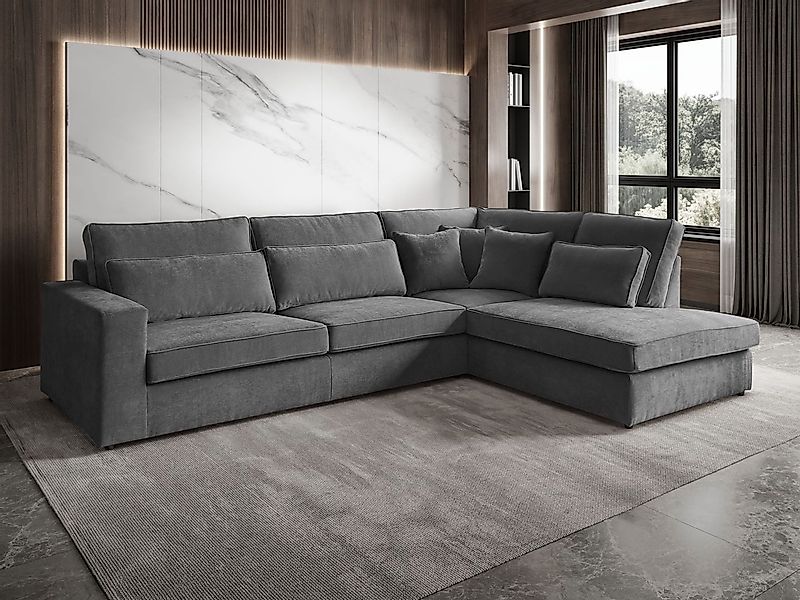 Beautysofa Ecksofa mit dekorativen Kissen PARMA, günstig online kaufen