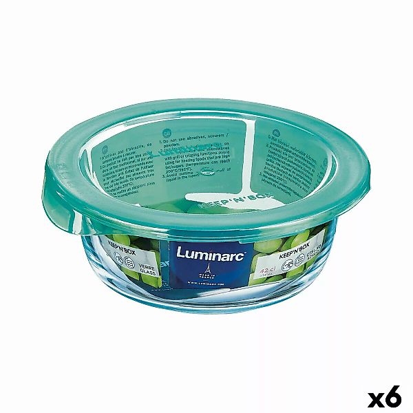 Runde Lunchbox Mit Deckel Luminarc Keep'n Lagon Türkis 420 Ml 11,5 X 5,4 Cm günstig online kaufen