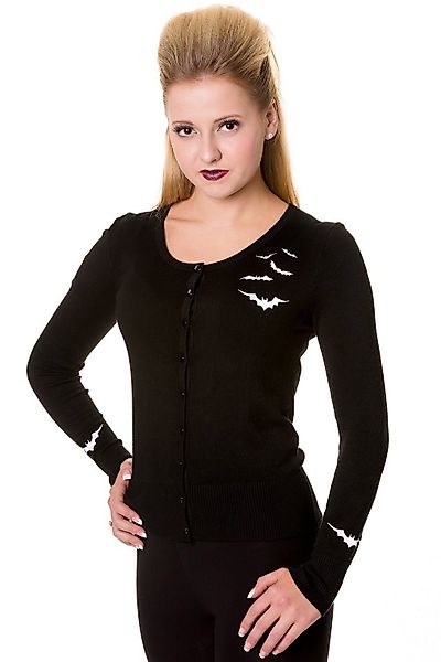 Banned Strickjacke Bats Cardigan Spooky Gothic günstig online kaufen