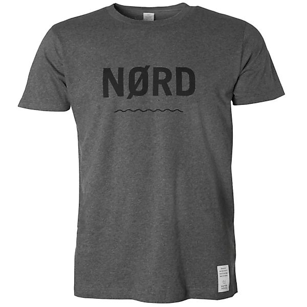 Nørd /T-shirt, Grau Meliert, Schwarzer Print, Biobaumwolle günstig online kaufen