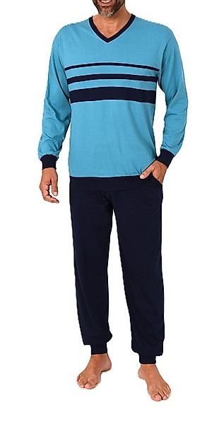 Normann Pyjama Normann Herren Schlafanzug mit Front-Streifen – auch in Über günstig online kaufen