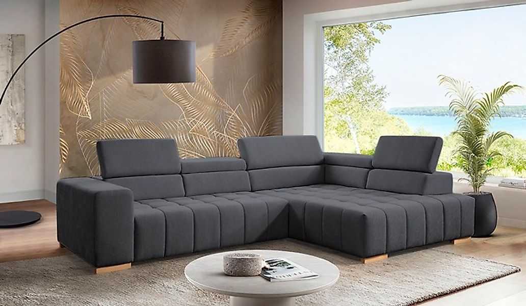 exxpo - sofa fashion Ecksofa »Elianos, hoher Sitzkomfort, aufwendige Kreuzs günstig online kaufen