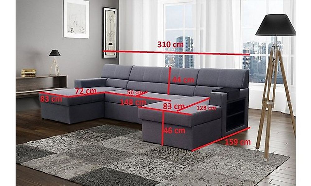 Xlmoebel Ecksofa Ecksofa Wohnzimmer Schlaffunktion modern klassisch, 1 Teil günstig online kaufen