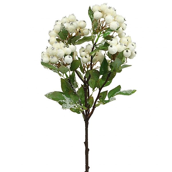 Winterliche Kunstpflanze Weihnachtszweige Schneebeeren Kunstpflanze Schnee günstig online kaufen