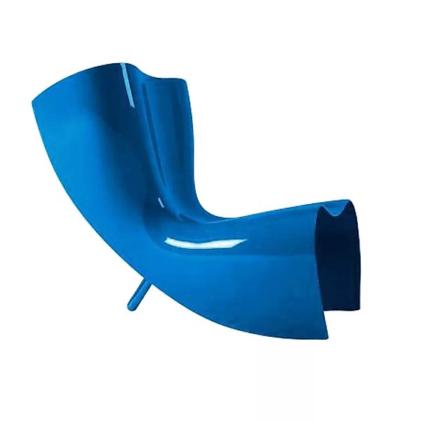 Cappellini - Felt Gartensessel - blau/poliert lackiert/BxTxH 67x106x82cm/Ge günstig online kaufen