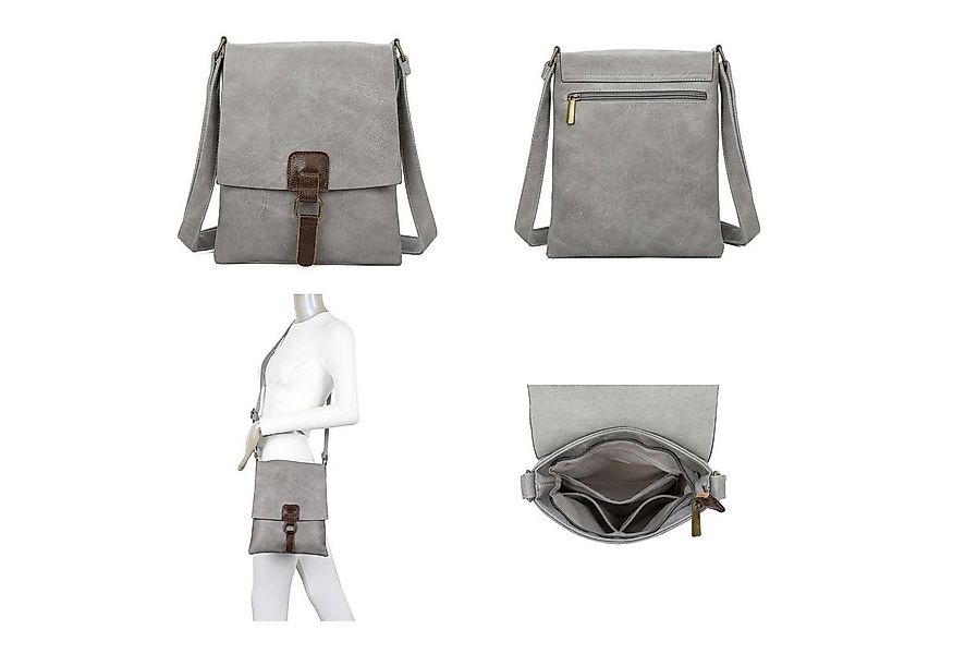 ITALYSHOP24 Schultertasche Damen Tasche Shopper Messenger CrossOver Tablet, günstig online kaufen