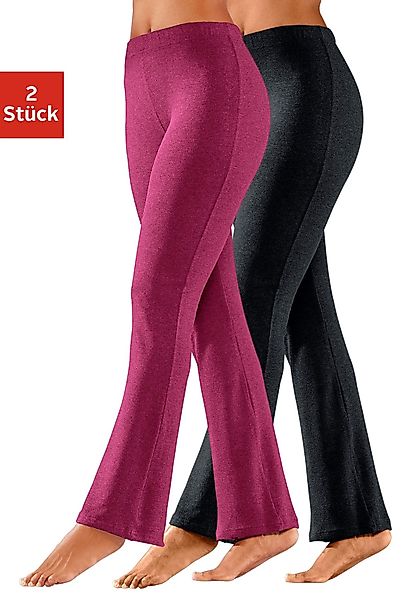 Vivance active Jazzpants, (2er-Pack), mit leicht ausgestelltem Bein, Lounge günstig online kaufen