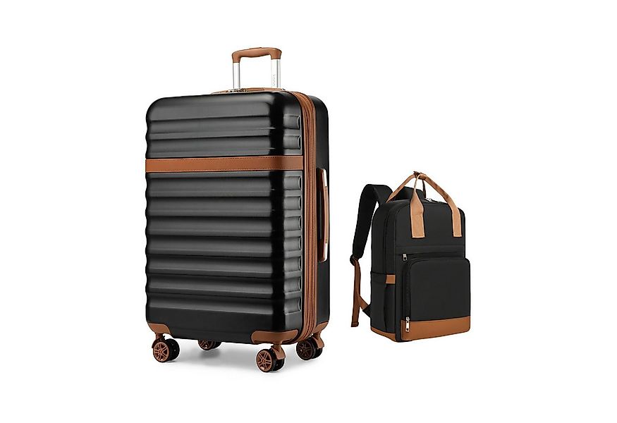 KONO Kofferset ABS+PC Hartschalen-Trolley (55/65/75 cm) + Laptop-Rucksack ( günstig online kaufen