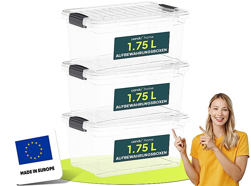 uandu home Aufbewahrungsbox mit Deckel groß günstig online kaufen