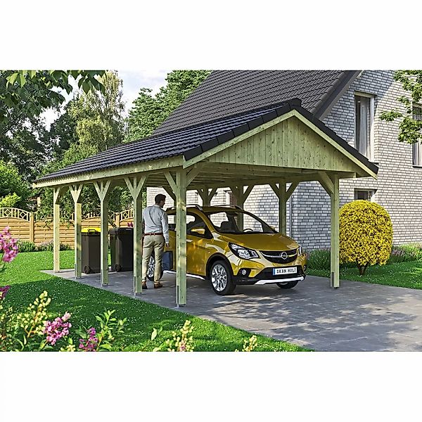 Satteldach-Carport Wallgau 430 x 750 cm Dachlattung günstig online kaufen