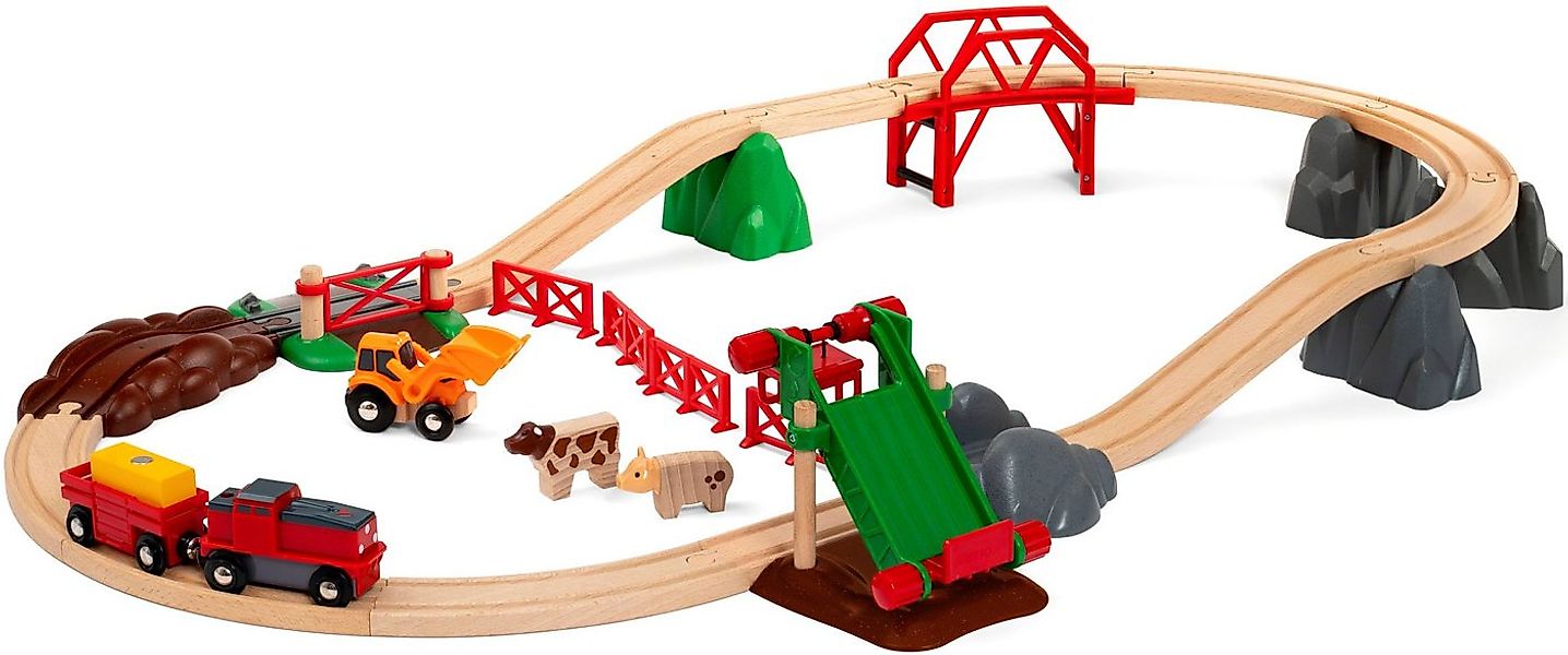 BRIO® Spielzeug-Eisenbahn Großes Bahn Bauernhof-Set, (30-tlg) günstig online kaufen