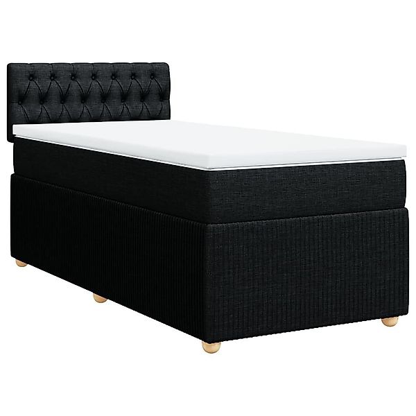 vidaXL Bett Boxspringbett mit Matratze Schwarz günstig online kaufen