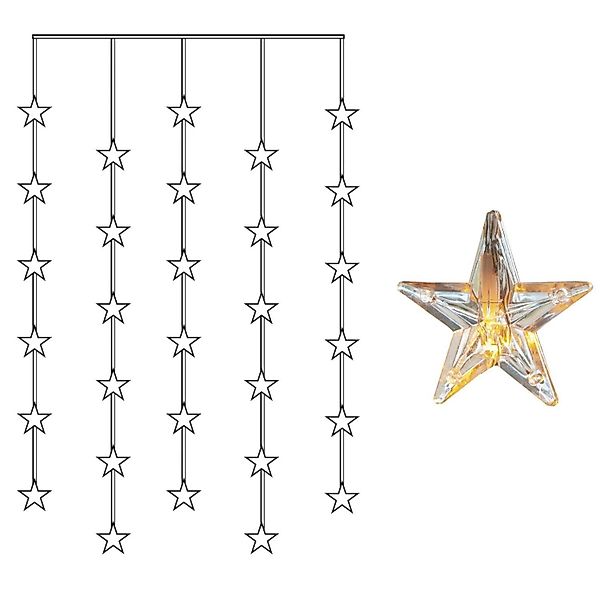 MARELIDA LED-Lichtervorhang LED Lichtervorhang 30 leuchtende günstig online kaufen