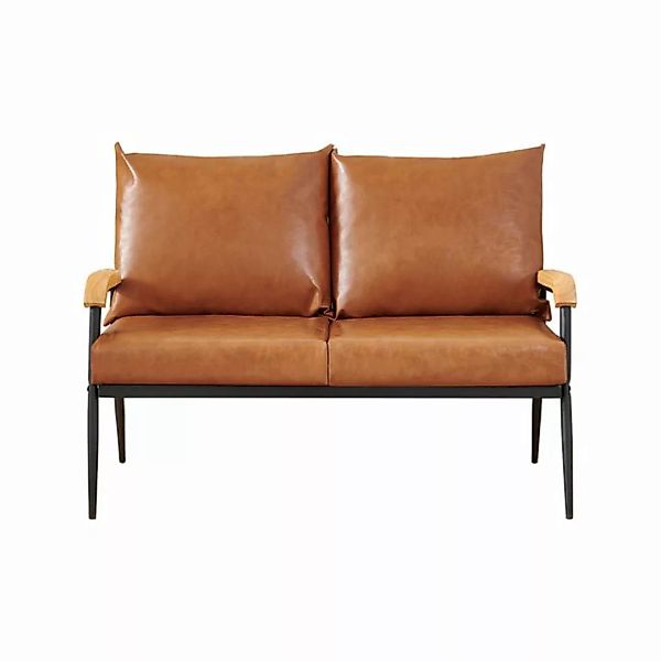 CLIPOP Sofa 2-Sitzer Sofa, gepolsterte Couch mit Armlehnen, 110x61x81cm Kun günstig online kaufen