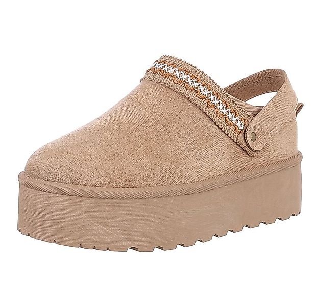 Ital-Design Bequeme Freizeitschuhe mit Riemen für Damen Snowboots (90169596 günstig online kaufen