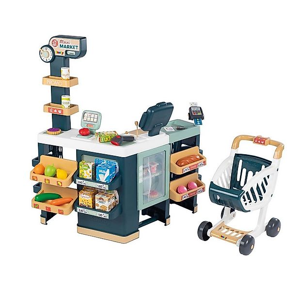 Smoby Spielküche Maxi Supermarkt - mit Einkaufswagen und Zubehör günstig online kaufen