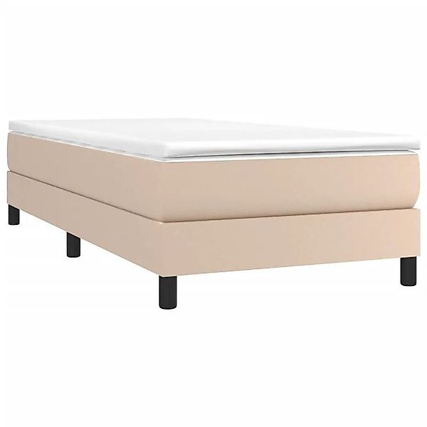 vidaXL Boxspringbettgestell Cappuccino-Braun 100x200 cm Kunstleder 3120687 günstig online kaufen