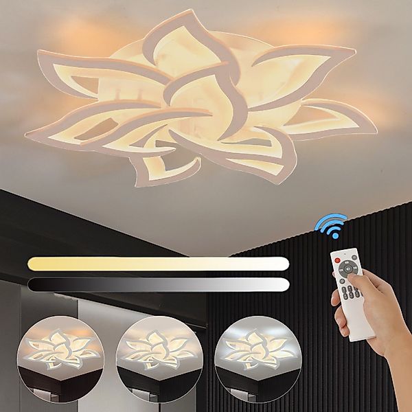 LETGOSPT Deckenleuchte 50W LED-Deckenleuchte, dimmbar, Wohnzimmerlampe günstig online kaufen