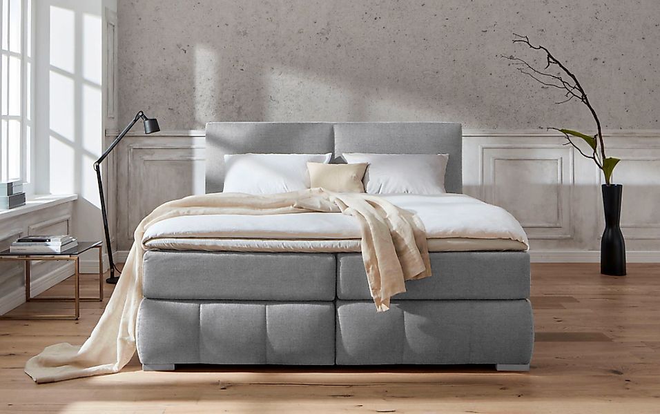 Home affaire Boxspringbett "Wehma" inkl. Topper in 3 verschiedenen Matratze günstig online kaufen