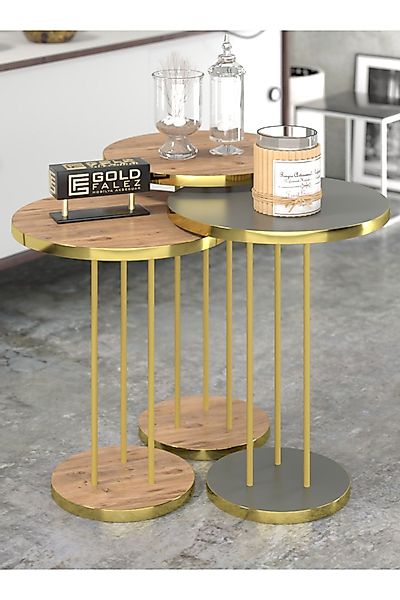 en.casa Couchtisch (3-St), 3er-Set, zweistufig, modern günstig online kaufen