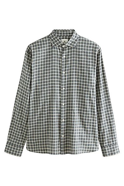 Next Flanellhemd Angerautes, kariertes Flanellhemd aus günstig online kaufen