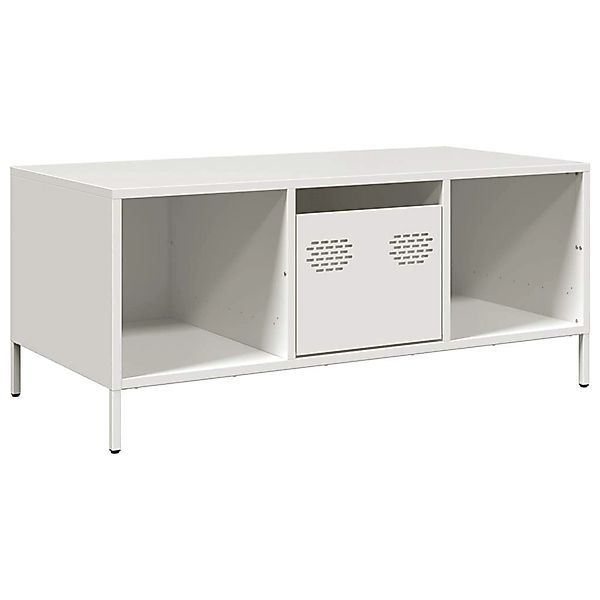 vidaXL Couchtisch Weiß 101,5x50x43,5 cm Kaltgewalzter Stahl 851279 günstig online kaufen