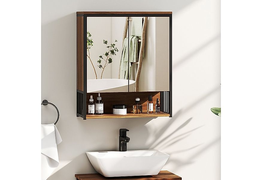 HOMCOM Spiegelschrank mit sanft schließender Tür (Badschrank, 1-St., Badezi günstig online kaufen