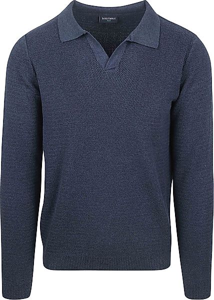 Suitable Pullover Riva Structure Melange Navy - Größe L günstig online kaufen