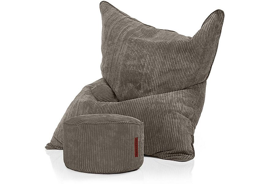 Green Bean Sitzsack XXL Sitzsack Square Cord + Hocker (Sitzsack + Hocker im günstig online kaufen