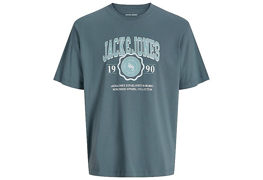 Jack & Jones Rundhalsshirt Jack&Jones Übergrößen T-Shirt blaugrau JJMAKO Lo günstig online kaufen