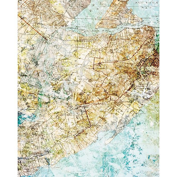 Sanders & Sanders Fototapete Weltkarte Multicolor 200 x 250 cm 611880 günstig online kaufen