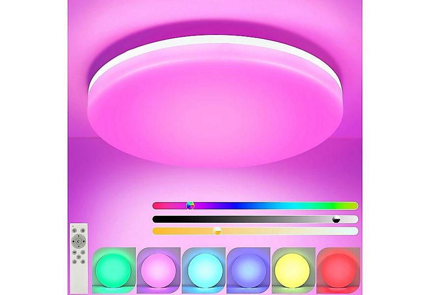 ZMH LED Deckenleuchte Wohnzimmer 22CM 18W zimmerlampe Eckig Schlafzimmer Kü günstig online kaufen