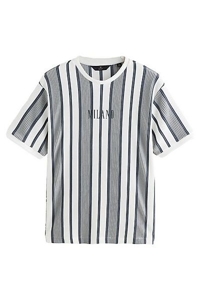 Next T-Shirt Edles T-Shirt mit vertikalen günstig online kaufen