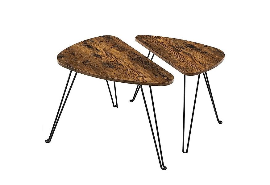 VASAGLE Beistelltisch, 2er Set Couchtische, Satztische, Industrie-Design günstig online kaufen