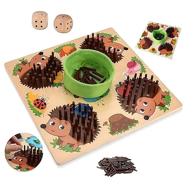 CLTYQ Lernspielzeug Holz Igel Steckspiel, Montessori Mathe-Spielzeug, Feinm günstig online kaufen