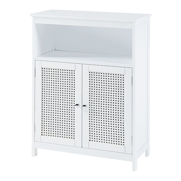 en.casa Midischrank »Karlsøy« Badezimmerschrank Weiß 80x60x28cm günstig online kaufen