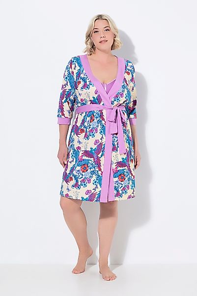 Ulla Popken Kimono Kimono Papagei V-Ausschnitt günstig online kaufen