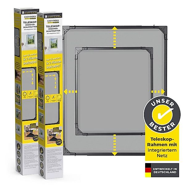 EASYmaxx Insektenschutz-Fensterrahmen ausziehbares Teleskop-Insektenschutzg günstig online kaufen