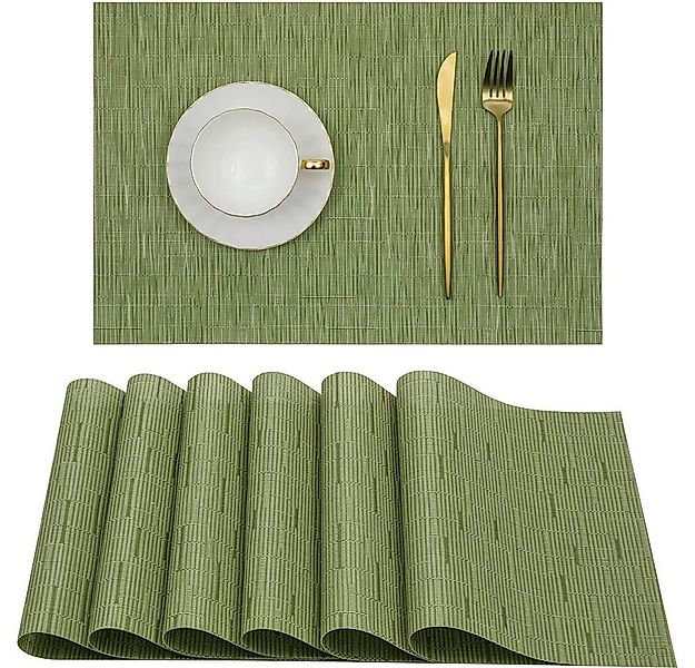 NUODWELL Platzset 6 Stück Tischsets Abwaschbar, Rutschfest Hitzebeständig P günstig online kaufen