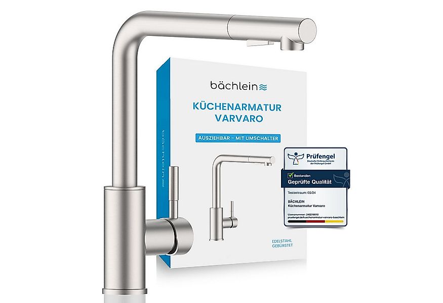 Bächlein Spültischarmatur Elegante Küchenarmatur Varvaro (Edelstahl gebürst günstig online kaufen