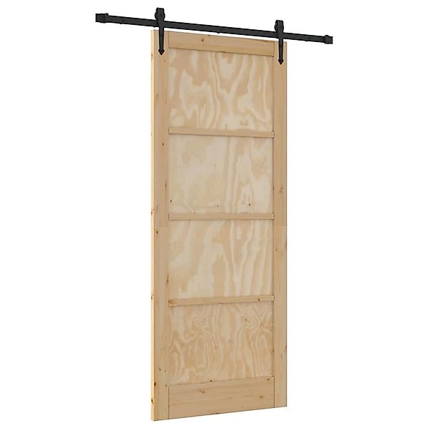vidaXL Schiebetür ORKDAL Braun 86 x 211 cm Massivholz Kiefer 3333792 günstig online kaufen