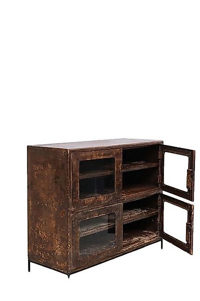 Vintagehaus Stauraumschrank Vintage Sideboard Metallschrank Rusty 4 Türen - günstig online kaufen