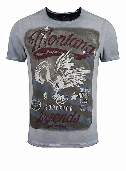 Key Largo T-Shirt T-Shirt Montana USA Biker Print Motiv vintage Look MT0018 günstig online kaufen