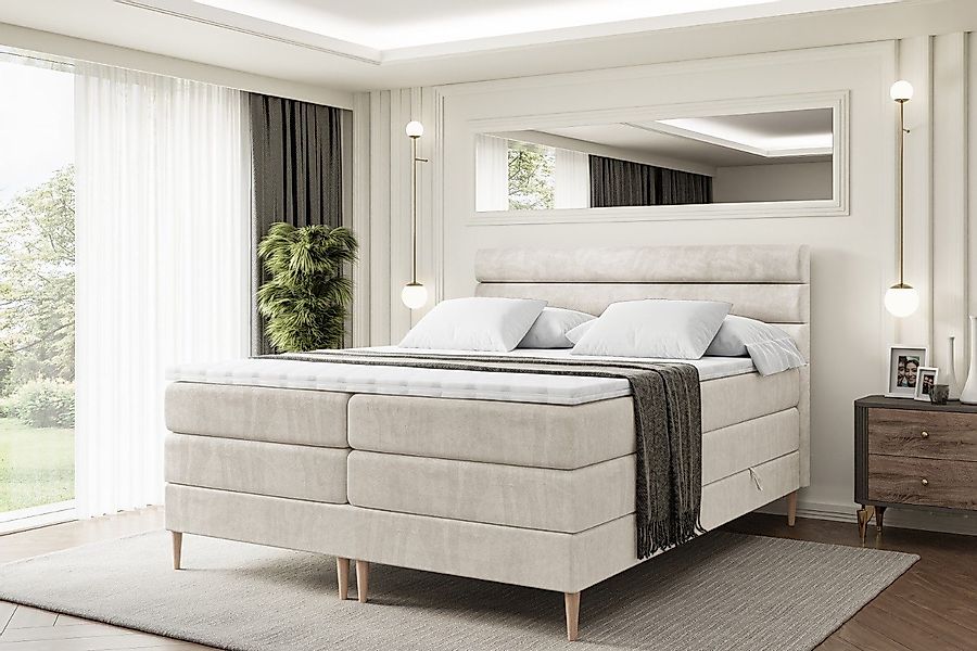 ALTDECOR Boxspringbett CELESTIA-F KING (Multipocket-Matratze H4, günstig online kaufen