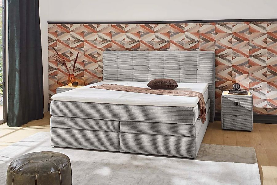 Jockenhöfer Gruppe Boxspringbett "Amy" mit Bettkasten und Kaltschaum-Topper günstig online kaufen