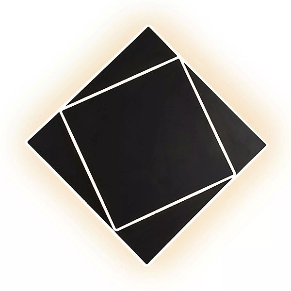 LED-Wandleuchte Dakla, schwarz, 28x28 cm günstig online kaufen