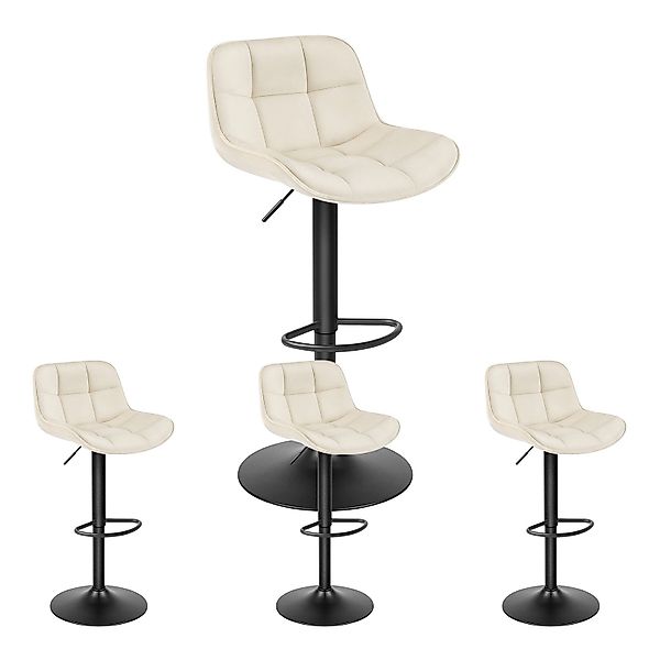 EUGAD Barhocker (1 St), Kunstleder höhenverstellbar 360° drehbar aus Metall günstig online kaufen