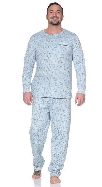 EloModa Pyjama Herren Thermo Pyjama lang günstig online kaufen