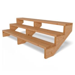 Gartenwelt Riegelsberger Außentreppe Terrassentreppe aus Lärche günstig online kaufen