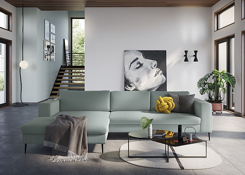 DOMO collection Ecksofa »Modica, zeitlos und elegant, L-Form«, moderne Opti günstig online kaufen